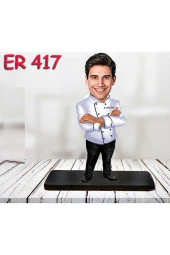 Özcan Tasarım Kişiye Özel Ahşap Biblo - Erkek Meslek Karikatür Biblo 57 thumbnail 1