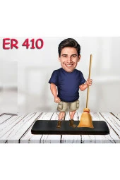 Özcan Tasarım Kişiye Özel Ahşap Biblo - Erkek Meslek Karikatür Biblo 50 thumbnail 1