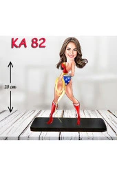 Özcan Tasarım Kişiye Özel Ahşap Biblo - Kahraman Kadın Karikatür Biblo 11 thumbnail 1