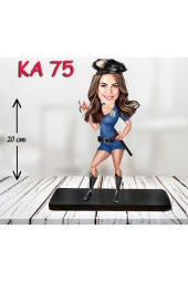 Özcan Tasarım Kişiye Özel Ahşap Biblo - Kahraman Kadın Karikatür Biblo 9 thumbnail 1