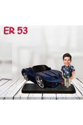 Özcan Tasarım Kişiye Özel Ahşap Biblo - Araba Kullanan Erkek Karikatür Biblo 20 thumbnail 1