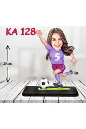 Özcan Tasarım Kişiye Özel Ahşap Biblo - Sporcu Kadın Karikatür Biblo - Sporcu Biblo 7 thumbnail 1