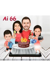 Özcan Tasarım Kişiye Özel Ahşap Biblo - Aile Karikatür Biblo - 4 Kişilik Aile Biblo 27 thumbnail 1