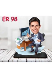 Özcan Tasarım Kişiye Özel Ahşap Biblo - Masa Başı Karikatür Biblo - Erkek Biblo 8 thumbnail 1