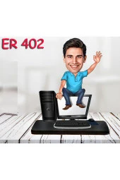 Özcan Tasarım Kişiye Özel Ahşap Biblo - Erkek Meslek Karikatür Biblo 42 thumbnail 1