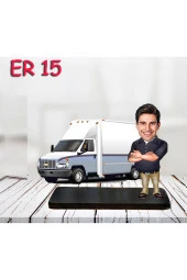 Özcan Tasarım Kişiye Özel Ahşap Biblo - Araç Kullanan Erkek Karikatür Biblo 15 thumbnail 1