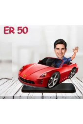 Özcan Tasarım Kişiye Özel Ahşap Biblo - Araba Kullanan Erkek Karikatür Biblo 17 thumbnail 1