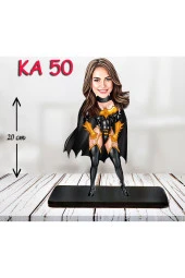 Özcan Tasarım Kişiye Özel Ahşap Biblo - Kahraman Kadın Karikatür Biblo 6 thumbnail 1