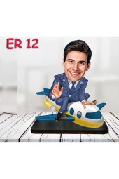 Özcan Tasarım Kişiye Özel Ahşap Biblo - Araç Kullanan Erkek Karikatür Biblo 12 thumbnail 1