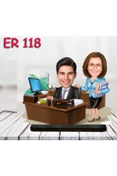 Özcan Tasarım Kişiye Özel Ahşap Biblo - Masa Başı Karikatür Biblo - Erkek Biblo 28 thumbnail 1