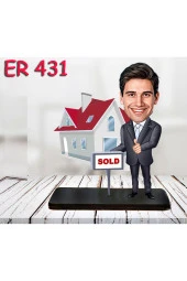 Özcan Tasarım Kişiye Özel Ahşap Biblo - Erkek Meslek Karikatür Biblo 71 thumbnail 1