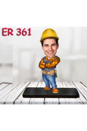 Özcan Tasarım Kişiye Özel Ahşap Biblo - Erkek Meslek Karikatür Biblo thumbnail 1