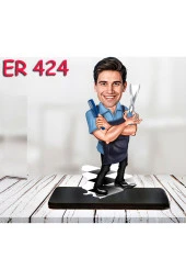 Özcan Tasarım Kişiye Özel Ahşap Biblo - Erkek Meslek Karikatür Biblo 64 thumbnail 1