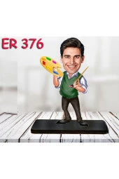 Özcan Tasarım Kişiye Özel Ahşap Biblo - Erkek Meslek Karikatür Biblo 16 thumbnail 1