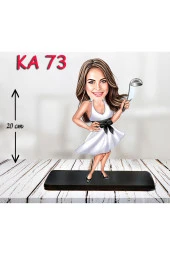 Özcan Tasarım Kişiye Özel Ahşap Biblo - Aşçı Kadın Karikatür Biblo 7 thumbnail 1