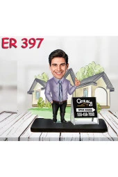 Özcan Tasarım Kişiye Özel Ahşap Biblo - Erkek Meslek Karikatür Biblo 37 thumbnail 1