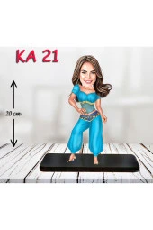 Özcan Tasarım Kişiye Özel Ahşap Biblo - Süslü Kadın Karikatür Biblo 5 thumbnail 1