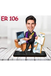 Özcan Tasarım Kişiye Özel Ahşap Biblo - Masa Başı Karikatür Biblo - Erkek Biblo 16 thumbnail 1