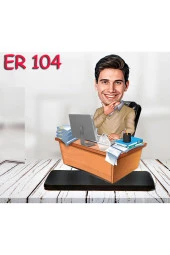 Özcan Tasarım Kişiye Özel Ahşap Biblo - Masa Başı Karikatür Biblo - Erkek Biblo 14 thumbnail 1