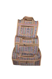 Özcan Tasarım 3'lü Valiz - 3'lü Bavul - 3'lü Çanta ( Kilim Desen ) thumbnail 1