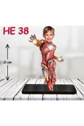 Özcan Tasarım Kişiye Özel Ahşap Biblo - Erkek Çocuk Karikatür Biblo - Kahraman 11 thumbnail 1