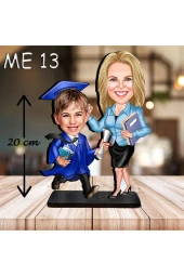 Özcan Tasarım Kişiye Özel Ahşap Biblo - Erkek Çocuk Karikatür Biblo - Mezun Biblo thumbnail 1