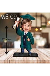 Özcan Tasarım Kişiye Özel Ahşap Biblo - Erkek Çocuk Karikatür Biblo - Mezuniyet Biblo 7 thumbnail 1