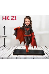 Özcan Tasarım Kişiye Özel Ahşap Biblo - Kız Çocuk Karikatür Biblo - Kahraman 14 thumbnail 1