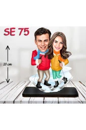 Özcan Tasarım Kişiye Özel Ahşap Biblo - Sevgili Çift Biblosu 2 thumbnail 1