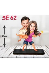 Özcan Tasarım Kişiye Özel Ahşap Biblo - Balayı Biblosu thumbnail 1