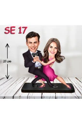 Özcan Tasarım Kişiye Özel Ahşap Biblo - Dans Eden Sevgili Biblosu 2 thumbnail 1