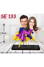 Özcan Tasarım Kişiye Özel Ahşap Biblo - Kahraman Çift Biblosu 9 thumbnail 1