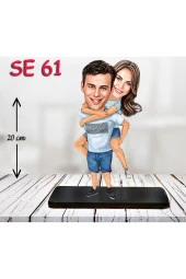 Özcan Tasarım Kişiye Özel Ahşap Biblo - Arkadaş Çift Biblosu 4 thumbnail 1