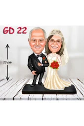 Özcan Tasarım Kişiye Özel Ahşap Biblo - Gelin Damat Biblo 3 ( 3D Biblo ) thumbnail 1