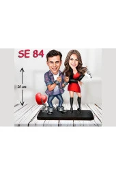 Özcan Tasarım Kişiye Özel Ahşap Biblo - Aşıklar Biblo ( 3D Biblo ) thumbnail 1