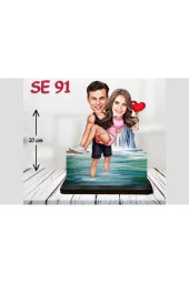 Özcan Tasarım Kişiye Özel Ahşap Biblo - Şelale Tasarım Biblo ( 3D Biblo ) thumbnail 1