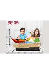 Özcan Tasarım Kişiye Özel Ahşap Biblo - Pilaj Tasarım Biblo ( 3D Biblo ) thumbnail 1