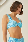 Mavi Strom Destekli Tek Üst Bikini - 3