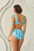 Mavi Strom Destekli Tek Üst Bikini - 4