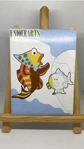 Unique Arts 18x24cm Balık Şövaleli Gergin Tuval - 2
