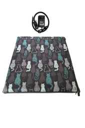 Powertec Isıtmalı Kedi Minderi Kedi Köpek Minderi Isıtıcılı Kedi Minderi Isıtıcı Pad 12volt 45x45cmx5cm - 3