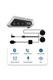 resolut BT22B Motosiklet Bluetooth Kulaklık Kask Intercom Iki Sürücü Için Bağlantı Interkom Eşleştirme - 6