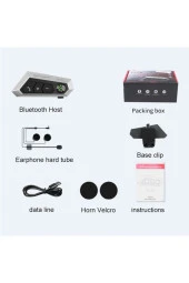 resolut BT22B Motosiklet Bluetooth Kulaklık Kask Intercom Iki Sürücü Için Bağlantı Interkom Eşleştirme - 8
