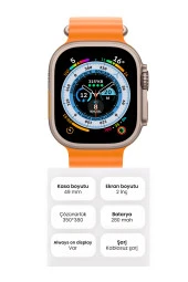 resolut Wearfit Pro Gs8+ Watch 8 Ultra 45mm Akıllı Saat 2.0 inç Ekran Andriod iOS Uyumlu Turuncu - 5