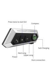 resolut BT22B Motosiklet Bluetooth Kulaklık Kask Intercom Iki Sürücü Için Bağlantı Interkom Eşleştirme - 4