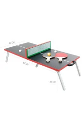 Powertec Mini Masa Tenisi Masası, Ahşap Çocuk Yazı Tahtası, Aktivite Masası - 2
