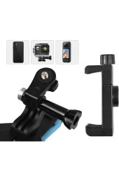 resolut Kask Telefon Aksiyon Kamera Bağlantı Aparatı Ayarlanabilir ÇİFT BAŞLIKLI VE YEDEK LASTİKLİDİR - 4