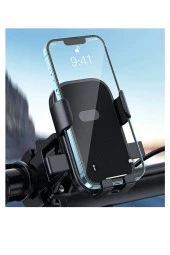 SUPORTE Gidon Bağlantılı Otomatik Kilitli Motorsiklet Telefon Tutucu 4.7-7.2 inç arası telefonlara uyumlu - 5