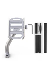 Powertec 4.5 - 7 inç uyumlu Alüminyum Gövde Aynaya Monte Telefon Tutucu Yeni Model Gri thumbnail 1