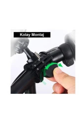 resolut Motosiklet - Bisiklet Gidon Bağlantılı Kıskaçlı Telefon Tutucu thumbnail 4